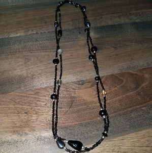 Beaded long necklace